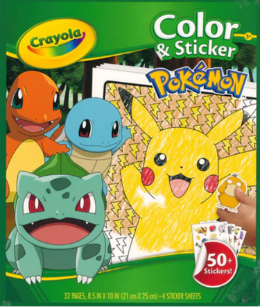 Crayola Color & Sticker Book Pokemon